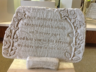 MEMORY IS OUR KEEPSAKE GARDEN STONE-TEMPORARILY SOLD OUT* In Waterford Michigan Jacobsen's Flowers