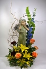 Garden Angel with birdbath In Waterford Michigan Jacobsen's Flowers