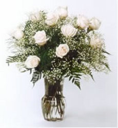 Long Stem White Roses