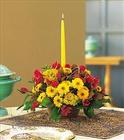 Thanksgiving Centerpiece with taper candle