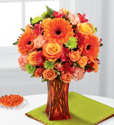 Orange Escape Bouquet In Waterford Michigan Jacobsen's Flowers