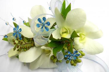 white Orchid Corsage In Waterford Michigan Jacobsen's Flowers