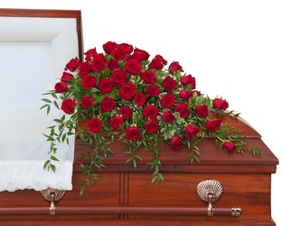 Simply Roses  Supreme Casket Spray In Waterford Michigan Jacobsen's Flowers