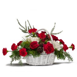 Holiday Basket Bouquet In Waterford Michigan Jacobsen's Flowers