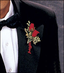 Red-Hot Roses Boutonniere