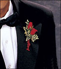 Red-Hot Roses Boutonniere