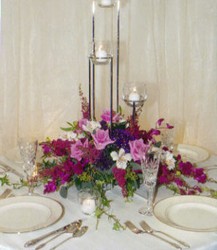 Towering Candles / Reception Centerpiece In Waterford Michigan Jacobsen's Flowers
