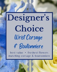 Designer's Choice - Wrist Corsage & Boutonniere In Waterford Michigan Jacobsen's Flowers