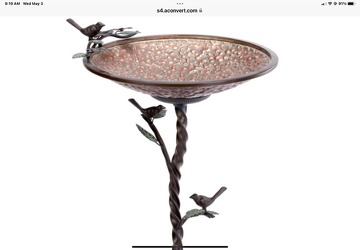 BEAUTIFUL METAL BIRDBATH In Waterford Michigan Jacobsen's Flowers