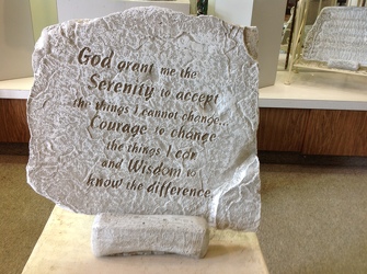 SERENITY PRAYER GARDEN STONE In Waterford Michigan Jacobsen's Flowers