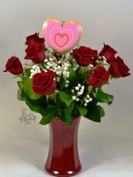 Jakes Valentine Roses with FREE Cookie Bouquet In Waterford Michigan Jacobsen's Flowers
