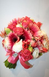 In the Pink Bridal Bouquet In Waterford Michigan Jacobsen's Flowers