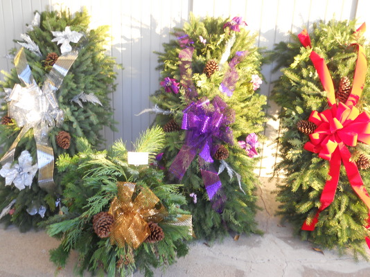 Wreath Cemetery Fork arranged by a florist in Benton Harbor, MI