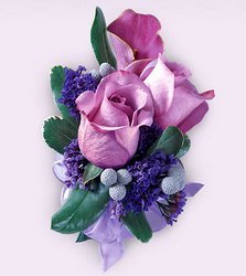 Lavender Rose and Calla Corsage In Waterford Michigan Jacobsen's Flowers