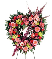 Eternal Rest Heart Wreath In Waterford Michigan Jacobsen's Flowers