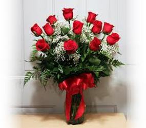 1 Dozen Long Stem Red Roses In Waterford Michigan Jacobsen's Flowers