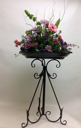 Decorative Metal Birdbath In Waterford Michigan Jacobsen's Flowers