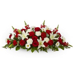 Heartfelt Devotion Casket Spray In Waterford Michigan Jacobsen's Flowers