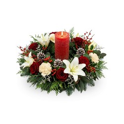 Yuletide Glow Centerpiece In Waterford Michigan Jacobsen's Flowers