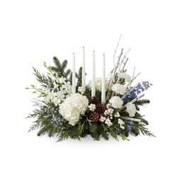Birch & Blizzard centerpiece In Waterford Michigan Jacobsen's Flowers