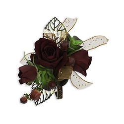 Ruby Metallic Wrist Corsage In Waterford Michigan Jacobsen's Flowers