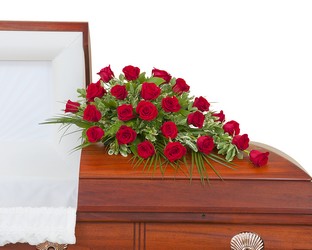 Simply Roses Standard Casket Spray In Waterford Michigan Jacobsen's Flowers