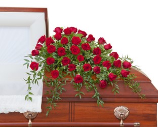 Simply Roses Deluxe Casket Spray In Waterford Michigan Jacobsen's Flowers