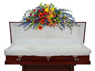 Treasured Celebration Full Casket Spray  In Waterford Michigan Jacobsen's Flowers