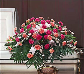 Delicate Pink Casket Spray In Waterford Michigan Jacobsen's Flowers