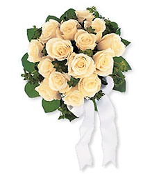Bountiful White Roses Nosegay In Waterford Michigan Jacobsen's Flowers