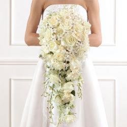 White Cascade Bridal Bouquet In Waterford Michigan Jacobsen's Flowers